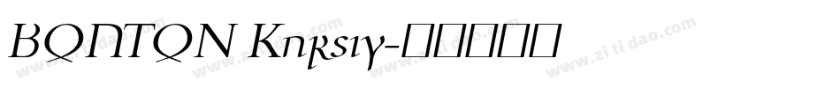BOUTON Kursiv字体转换